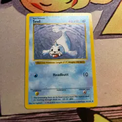 Seel 41/102 Uncommon Base Set Shadowless Pokemon Unlimited Moderately Played - Image 1