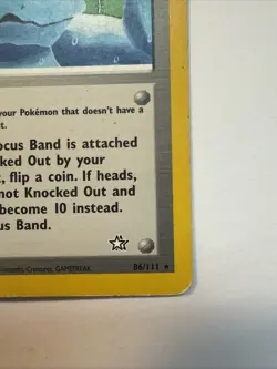 Pokemon TCG Focus Band Neo Genesis 86/111 Rare LP - Image 3