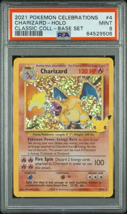 Pokemon TCG Charizard 4/102 Celebrations Classic Collection Mint PSA 9 Holo - Image 1