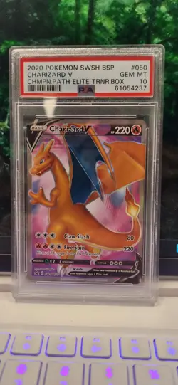 Charizard V SWSH050 Promo Cards Holo Champion's Path PSA 10 GEM MINT - Image 1