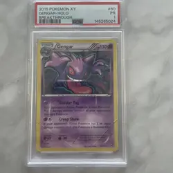 Gengar 60/162 Holo Rare Pokemon Card TCG BREAKThrough Pokemon Trading Card Game - Image 1