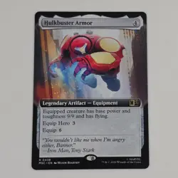 MTG Hulkbuster Armor 0438 Rare Extended Full Art EN Marvel Super Heroes Card NM+ - Image 1