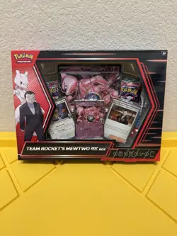 Pokemon TCG Team Rocket's Mewtwo ex Box Sealed Destined Rivals Packs Cards New - Image 1