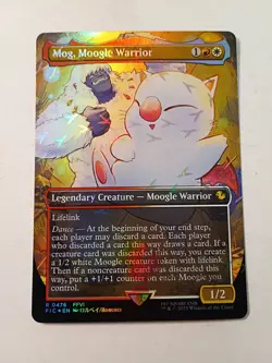Mog Moogle Warrior Final Fantasy Promo MTG Magic English CHOCOBO TRACK FOIL NM - Image 1
