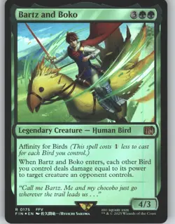 Bartz and Boko 175 Rare FINAL FANTASY Magic: The Gathering Foil Near Mint - Image 1