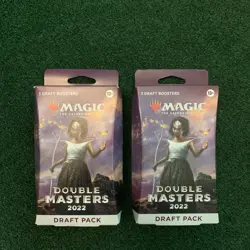 (2) Magic The Gathering Double Masters 2022 3 Pack Draft Boxes. RARE! 195166196435 - Image 1