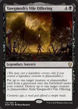 x1 Yawgmoth's Vile Offering R MTG Dominaria M/NM, English - Image 1