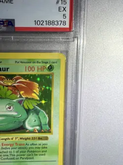 Pokemon Venusaur Holo Rare PSA 5 Shadowless Unlimited Base Set 15/10 SUPER CLEAN - Image 4