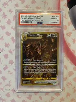 Pokemon Giratina VSTAR TCG Gold, GG69/GG70, Crown Zenith PSA 10 - Image 1