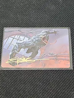Venom, Evil Unleashed Art Card (Gold-Stamped Signature) Art Series: Marvel's... - Image 1