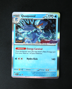 Pokemon Card - Quaquaval SVP 005 Scarlet & Violet Base STAFF Stamped Promo - NM⭐ - Image 1