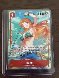 Nami Alternate Art OP01-016 Post Errata Romance Dawn One Piece Card Game - Image 1
