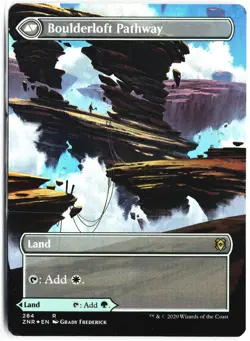 Branchloft Pathway (Borderless) 284 Zendikar Rising Magic: The Gathering Foil NM - Image 1