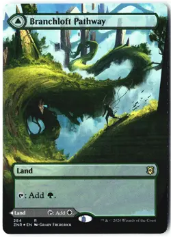 Branchloft Pathway (Borderless) 284 Zendikar Rising Magic: The Gathering Foil NM - Image 2