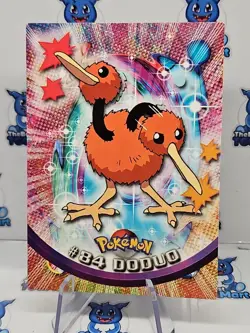 Topps TV Animation Doduo #84 Pokemon Blue Logo LP - Image 1