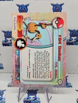 Topps TV Animation Doduo #84 Pokemon Blue Logo LP - Image 2