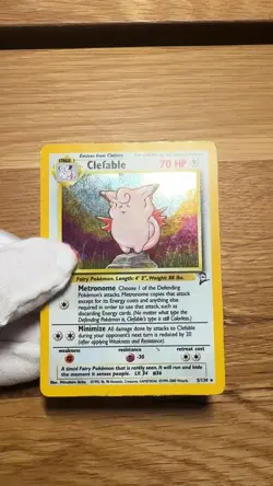 Pokemon TCG Clefable Holo Unlimited Rare Card 5/130 Base Set 2 - Image 2