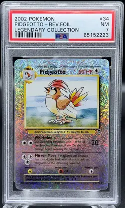 PIDGEOTTO 🕊 #34/110 – POKEMON LEGENDARY COLLECTION REVERSE HOLO (2002) – PSA 7 - Image 2