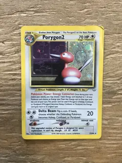 Vintage Pokemon TCG Neo Revelation Porygon2 12/64 Holo Rare Good Condition MP - Image 3