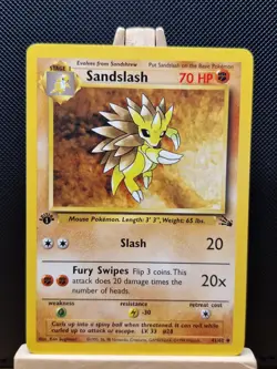 Pokemon TCG 1999 WOTC 1st Edition Fossil Sandslash 41/62 - Near Mint - Image 1