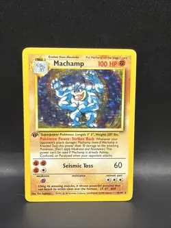 Pokemon TCG Machamp Base Set 8/102 Holo 1st Edition Holo Rare - Image 1