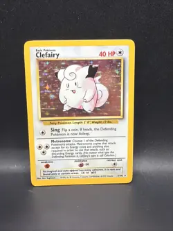 Pokemon TCG Clefairy Base Set 5/102 Holo Unlimited Holo Rare - Image 1