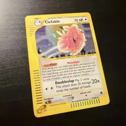Clefable Expedition Base Set Holo Rare 7/165 2002 Pokemon Card MP - Image 1
