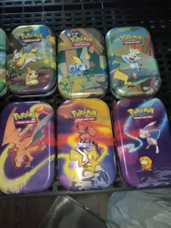 12 different pokemon mini tins kanto power shining fates starters and pals - Image 2