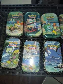 12 different pokemon mini tins kanto power shining fates starters and pals - Image 3