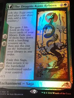 The Dragon Kami Reborn Prerelease FOIL , Kamigawa ND , NM , MTG, FREE SHIPPING - Image 1