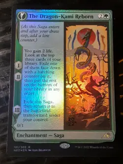 The Dragon Kami Reborn Prerelease FOIL , Kamigawa ND , NM , MTG, FREE SHIPPING - Image 2