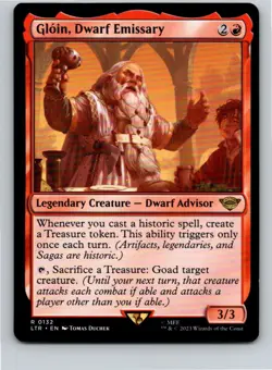 Magic the Gathering Gloin, Dwarf Emissary Lord of the Rings MTG Free Shipping! - Image 1