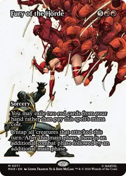 x1 Fury of the Horde - Foil - Borderless M MTG Marvel Universe M/NM, English - Image 1