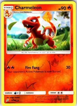 Charmeleon 13/181 Uncommon Team Up Pokemon Reverse Holo Near Mint - Image 1