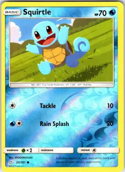 Squirtle 23/181 Common Team Up Pokemon Reverse Holo Near Mint - Image 1