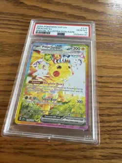 2024 POKEMON SSP EN-SURGING SPARKS SPECIAL ILLUSTRATION RARE PIKACHU EX PSA 10 - Image 2