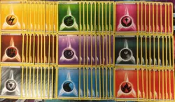 POKEMON TCG 90 BASIC ENERGY CARDS LOT - 10 OF EACH TYPE - FAIRY METAL DARKNESS - Image 1