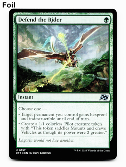 Defend the Rider (FOIL) - [Aetherdrift] Magic MTG NM 🌳 - Image 1