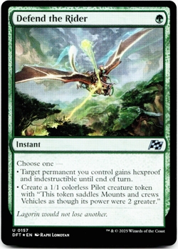Defend the Rider (FOIL) - [Aetherdrift] Magic MTG NM 🌳 - Image 3