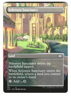Selesnya Sanctuary (Borderless) 411 Double Masters 2022 Magic: The Gathering NM - Image 1