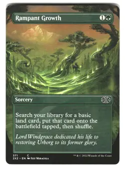 Rampant Growth (Borderless) 371 Double Masters 2022 Magic: The Gathering NM - Image 1