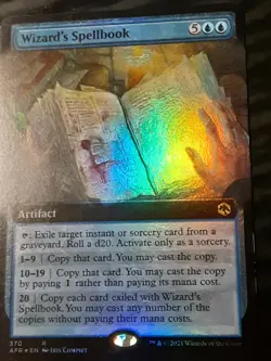 Wizard's Spellbook Extended Art FOIL , Adventures , NM, MTG, FREE SHIPPING - Image 4