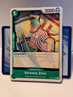 3D Custom Card: One Piece - Roronoa Zoro OP07-034 Shadowbox - Image 1