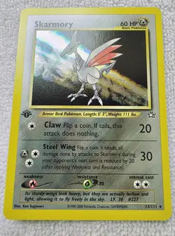 FIRST EDITION SKARMORY NEO GENESIS #13 1st Edition Holo Rare 2000 Pokemon NM+ - Image 3