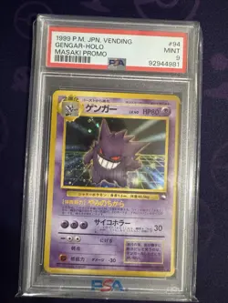 1999 Pokemon JPN Vending Masaki Promo #94 Gengar-Holo PSA 9 - Image 1