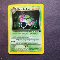 2000 Pokemon Dark Golbat Holo 7/82 Team Rocket LP (010) - Image 3