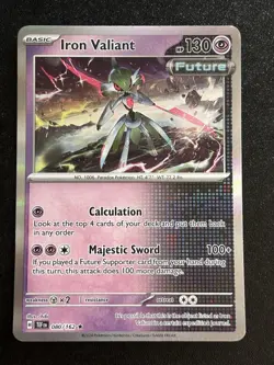 Iron Valiant 080/162 - Temporal Forces - Rare Holo Pokemon Card - NM 080/162 - Image 1