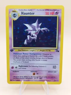 Haunter 1st Edition Fossil 6/62 Holo Rare Pokemon Card - WOTC 1999 - Image 1