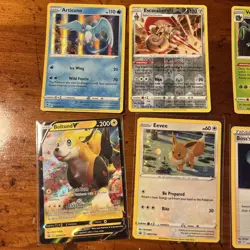 1000 Pokemon TCG English Card Lot Mixed Sets V Holo Reverse Approx 100 Sleeved - Image 2