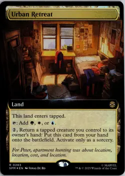 Urban Retreat (Extended Art) 283 Marvel's Spider-Man Magic The Gathering Foil NM - Image 1